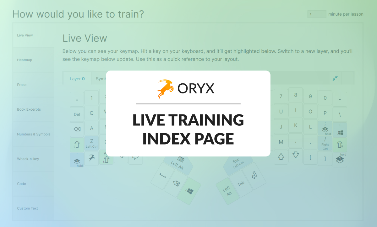 A New Index Page For Live Training