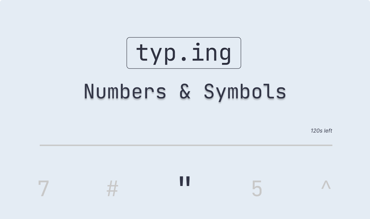 Numbers and Symbols in typ.ing
