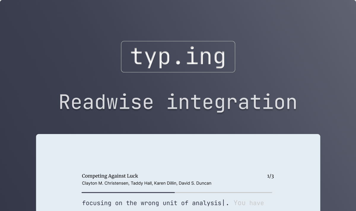 Practice typing with your favorite book excerpts